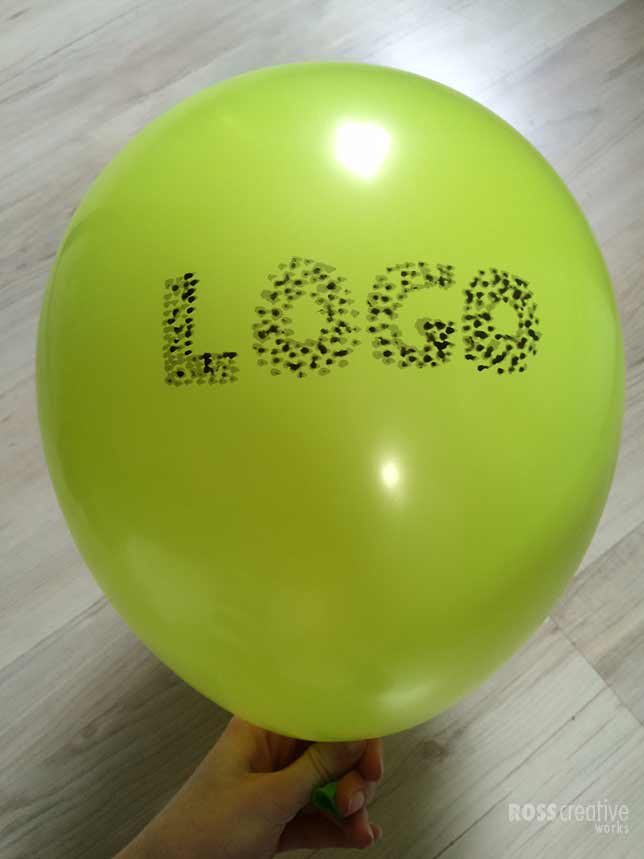 fuzzy logo baloon example