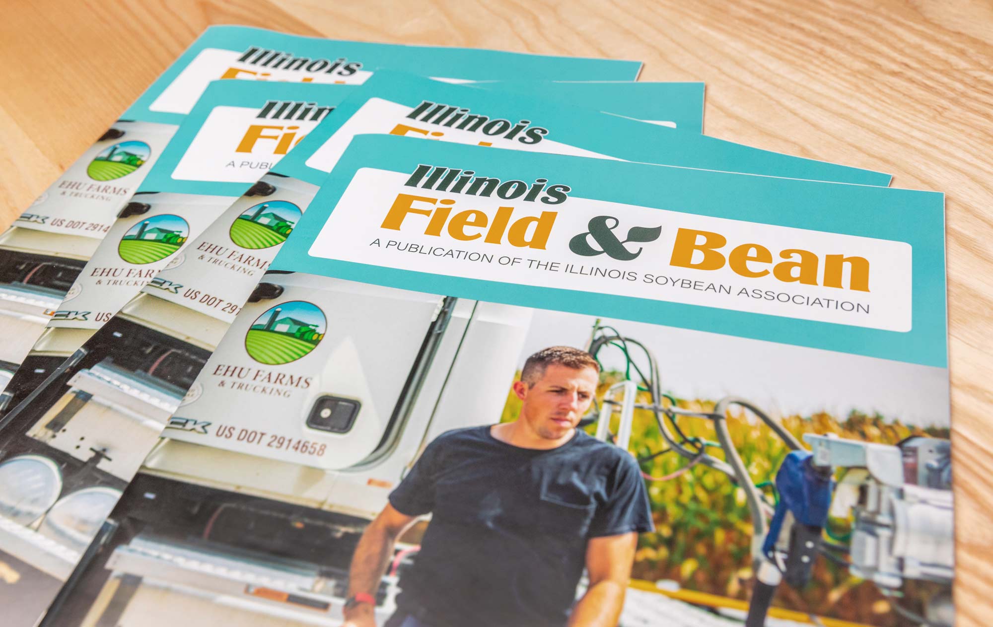 Illinois Soybean Association Field and Bean Magazine cover design